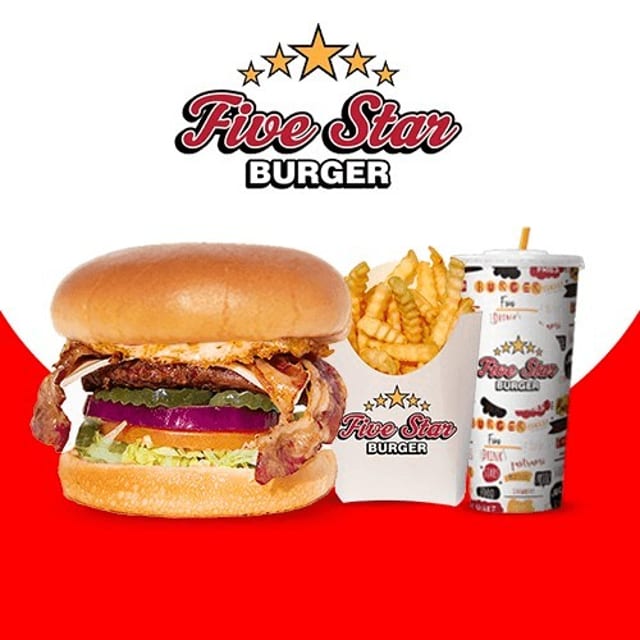 12.Bacon & Eggs Burger Combo.